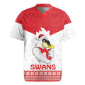 AFL Sydney Christmas Personalised Rugby Jersey with Swans Mascot Simple Style
