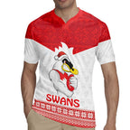 AFL Sydney Christmas Personalised Rugby Jersey with Swans Mascot Simple Style