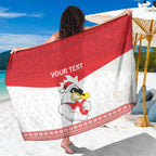 AFL Sydney Christmas Personalised Sarong with Swans Mascot Simple Style