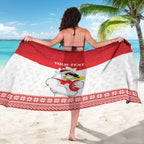 AFL Sydney Christmas Personalised Sarong with Swans Mascot Simple Style