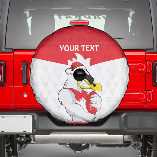 AFL Sydney Christmas Personalised Spare Tire Cover with Swans Mascot Simple Style