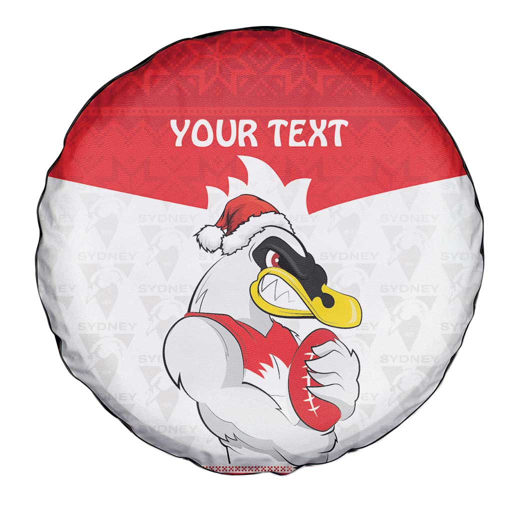 AFL Sydney Christmas Personalised Spare Tire Cover with Swans Mascot Simple Style