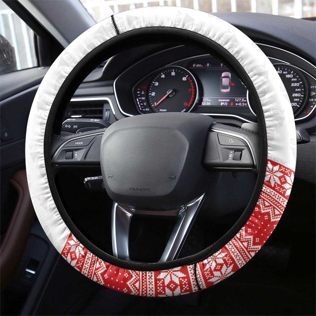 AFL Sydney Christmas Steering Wheel Cover with Swans Mascot Simple Style