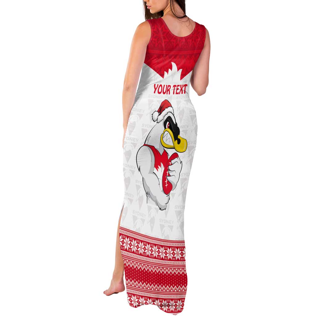 AFL Sydney Christmas Personalised Tank Maxi Dress with Swans Mascot Simple Style