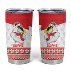 AFL Sydney Christmas Personalised Tumbler Cup with Swans Mascot Simple Style