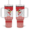 AFL Sydney Christmas Personalised Tumbler With Handle with Swans Mascot Simple Style