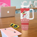 AFL Sydney Christmas Personalised Tumbler With Handle with Swans Mascot Simple Style