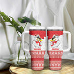 AFL Sydney Christmas Personalised Tumbler With Handle with Swans Mascot Simple Style
