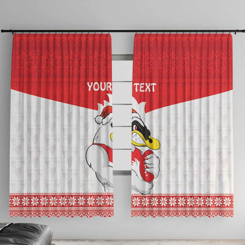 AFL Sydney Christmas Personalised Window Curtain with Swans Mascot Simple Style