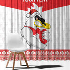 AFL Sydney Christmas Personalised Window Curtain with Swans Mascot Simple Style