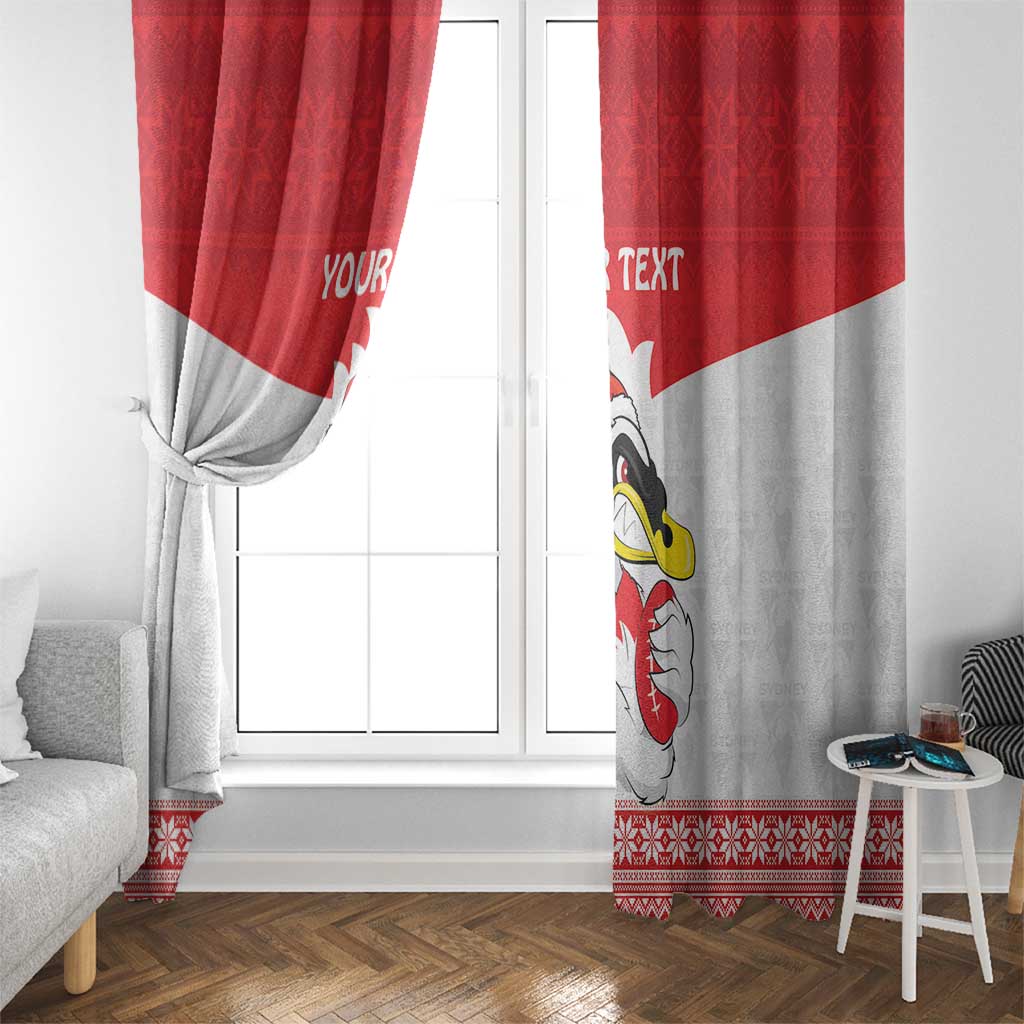 AFL Sydney Christmas Personalised Window Curtain with Swans Mascot Simple Style