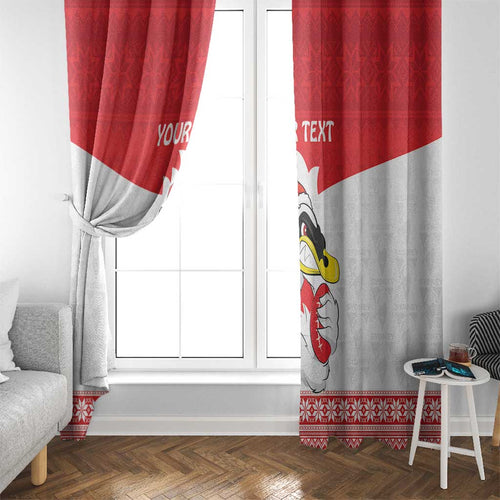 AFL Sydney Christmas Personalised Window Curtain with Swans Mascot Simple Style