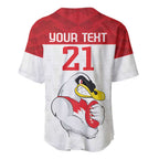 AFL Sydney Custom Baseball Jersey with Swans Mascot Simple Style