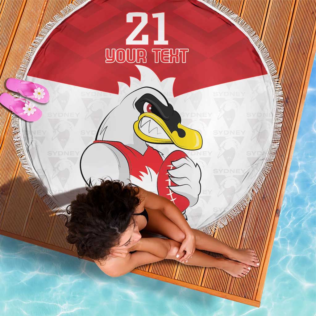 AFL Sydney Custom Beach Blanket with Swans Mascot Simple Style
