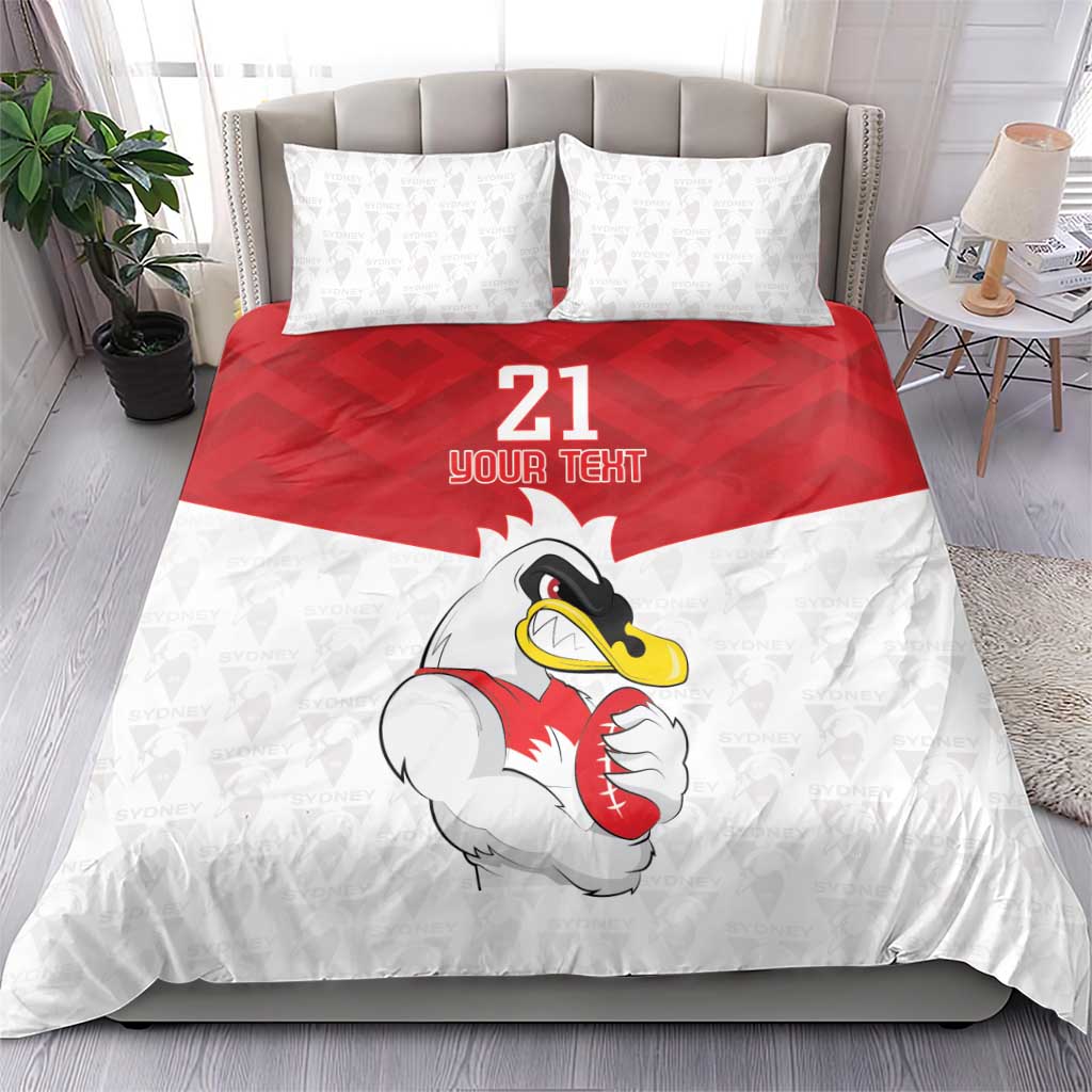 AFL Sydney Custom Bedding Set with Swans Mascot Simple Style