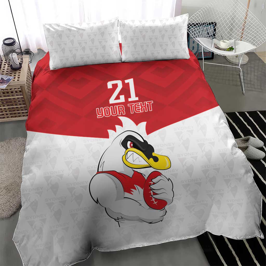 AFL Sydney Custom Bedding Set with Swans Mascot Simple Style