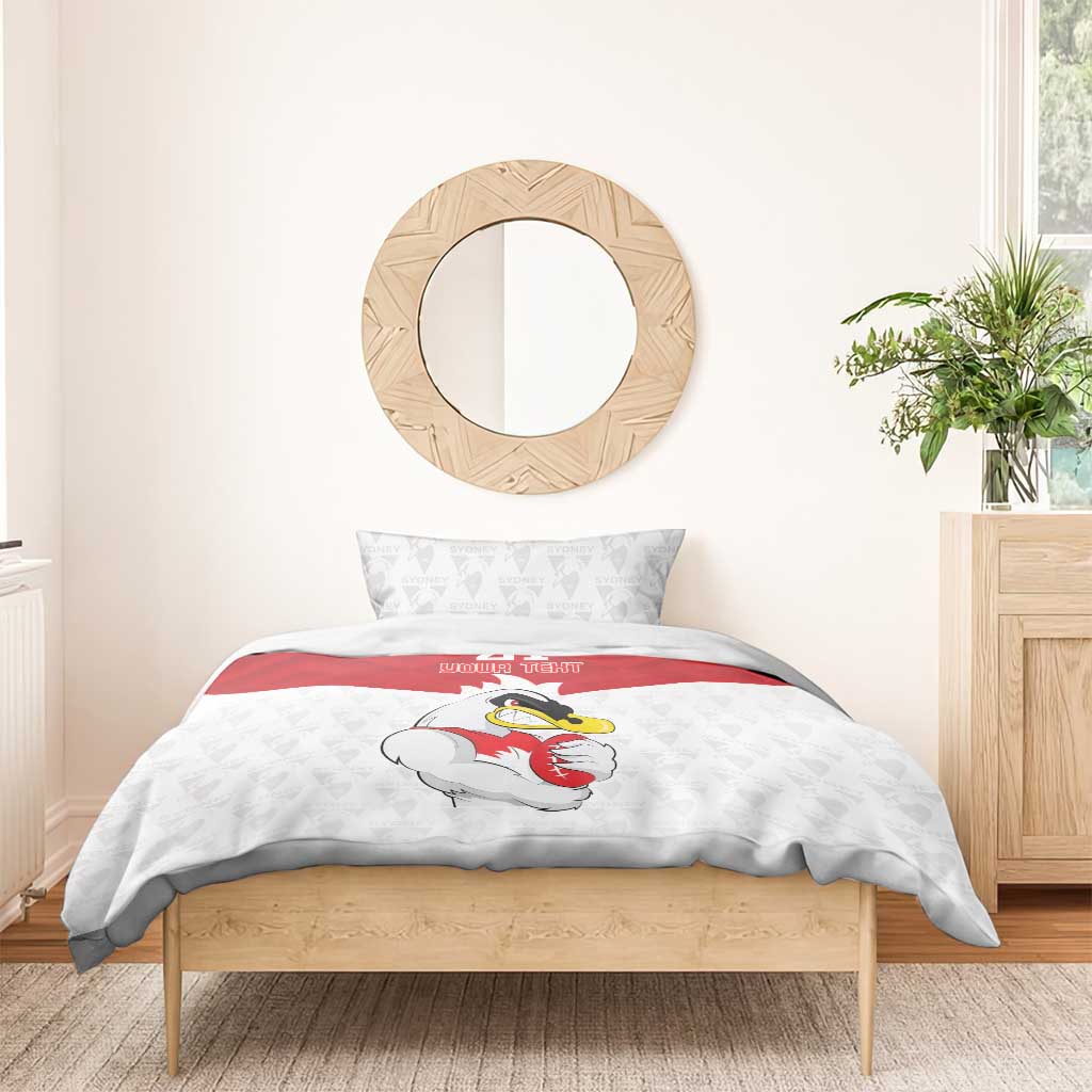 AFL Sydney Custom Bedding Set with Swans Mascot Simple Style