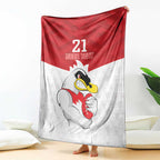 AFL Sydney Custom Blanket with Swans Mascot Simple Style