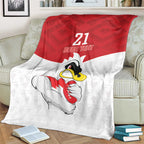 AFL Sydney Custom Blanket with Swans Mascot Simple Style