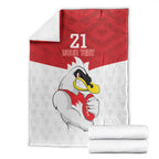 AFL Sydney Custom Blanket with Swans Mascot Simple Style