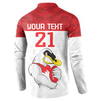 AFL Sydney Custom Button Sweatshirt with Swans Mascot Simple Style