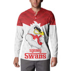 AFL Sydney Custom Button Sweatshirt with Swans Mascot Simple Style