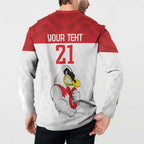 AFL Sydney Custom Button Sweatshirt with Swans Mascot Simple Style