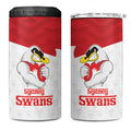 AFL Sydney Custom 4 in 1 Can Cooler Tumbler with Swans Mascot Simple Style
