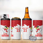 AFL Sydney Custom 4 in 1 Can Cooler Tumbler with Swans Mascot Simple Style