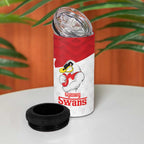 AFL Sydney Custom 4 in 1 Can Cooler Tumbler with Swans Mascot Simple Style