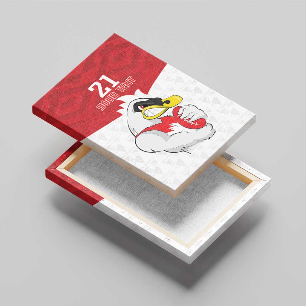 AFL Sydney Custom Canvas Wall Art with Swans Mascot Simple Style