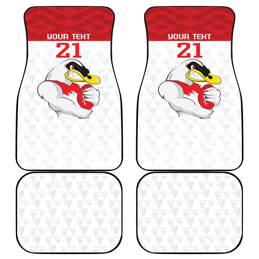 AFL Sydney Custom Car Mats with Swans Mascot Simple Style