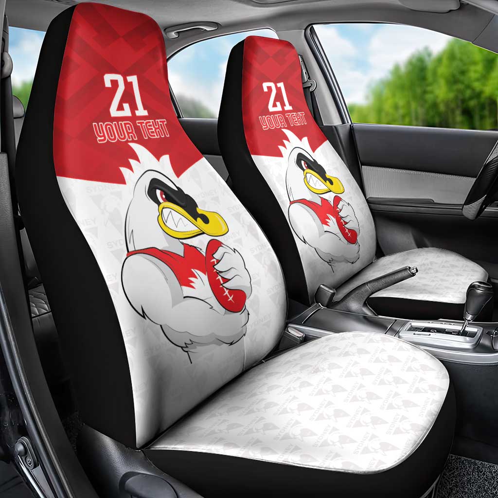 AFL Sydney Custom Car Seat Cover with Swans Mascot Simple Style