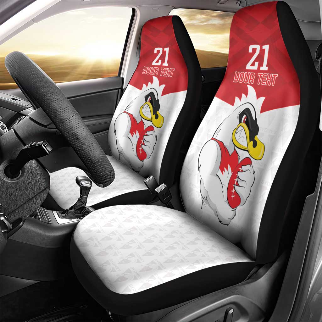 AFL Sydney Custom Car Seat Cover with Swans Mascot Simple Style