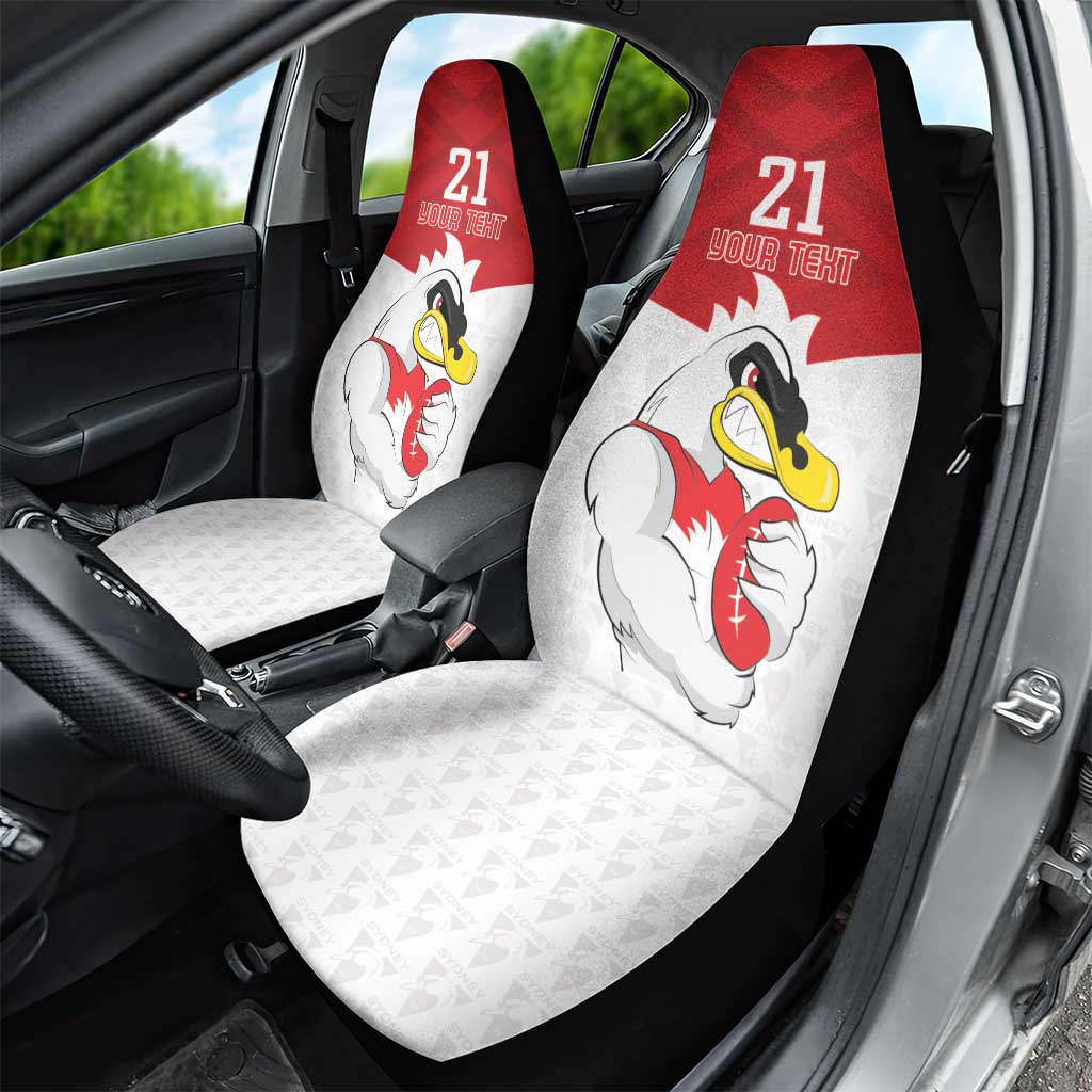 AFL Sydney Custom Car Seat Cover with Swans Mascot Simple Style