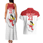 AFL Sydney Custom Couples Matching Tank Maxi Dress and Hawaiian Shirt with Swans Mascot Simple Style