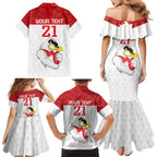 AFL Sydney Custom Family Matching Mermaid Dress and Hawaiian Shirt with Swans Mascot Simple Style