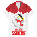 AFL Sydney Custom Family Matching Mermaid Dress and Hawaiian Shirt with Swans Mascot Simple Style