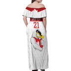AFL Sydney Custom Family Matching Off Shoulder Maxi Dress and Hawaiian Shirt with Swans Mascot Simple Style