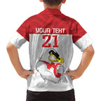 AFL Sydney Custom Family Matching Tank Maxi Dress and Hawaiian Shirt with Swans Mascot Simple Style