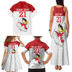 AFL Sydney Custom Family Matching Tank Maxi Dress and Hawaiian Shirt with Swans Mascot Simple Style