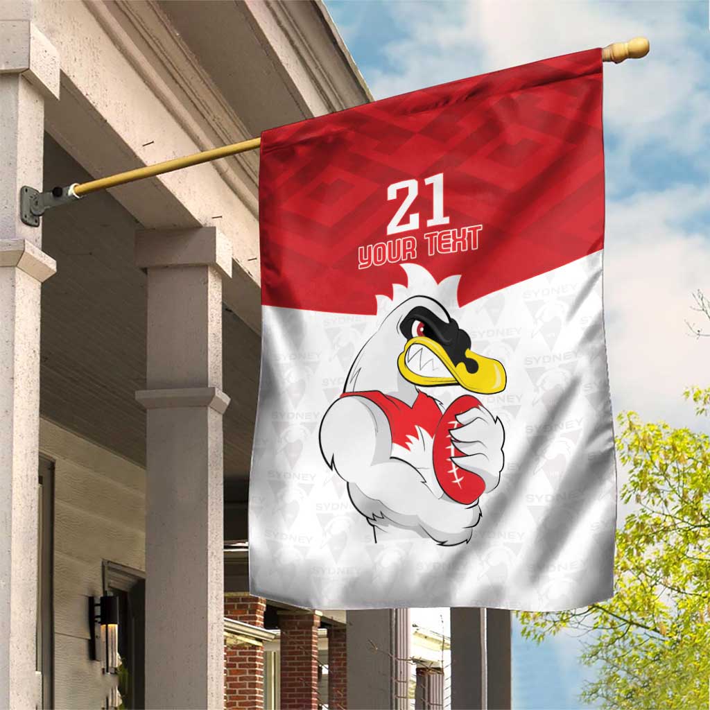 AFL Sydney Custom Garden Flag with Swans Mascot Simple Style