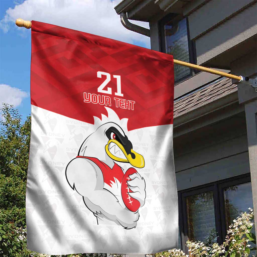 AFL Sydney Custom Garden Flag with Swans Mascot Simple Style