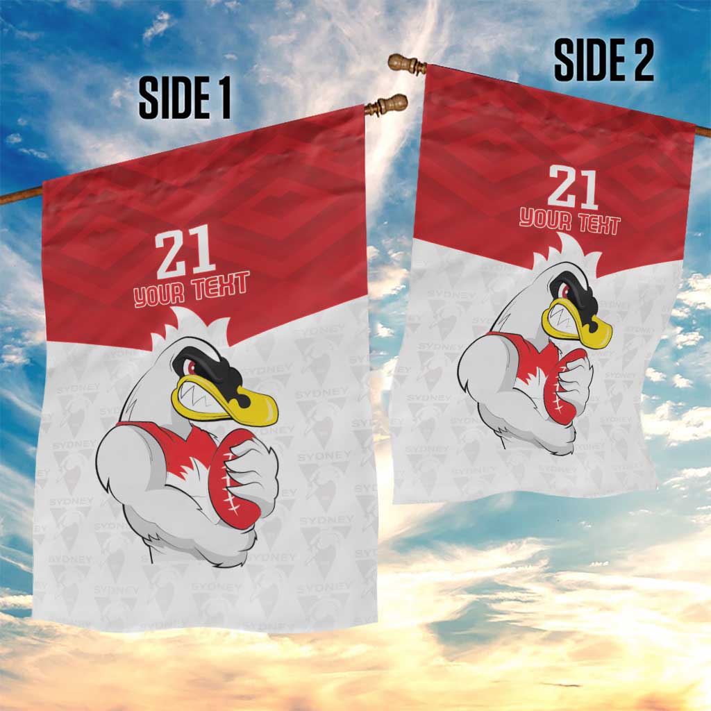 AFL Sydney Custom Garden Flag with Swans Mascot Simple Style