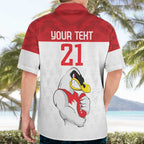 AFL Sydney Custom Hawaiian Shirt with Swans Mascot Simple Style