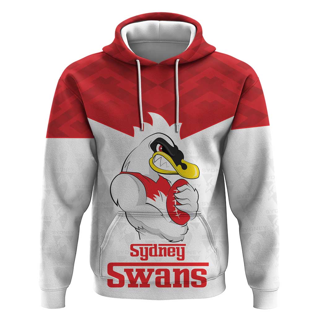 AFL Sydney Custom Hoodie with Swans Mascot Simple Style