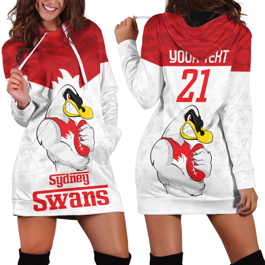 AFL Sydney Custom Hoodie Dress with Swans Mascot Simple Style