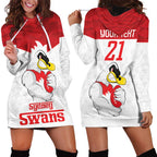 AFL Sydney Custom Hoodie Dress with Swans Mascot Simple Style