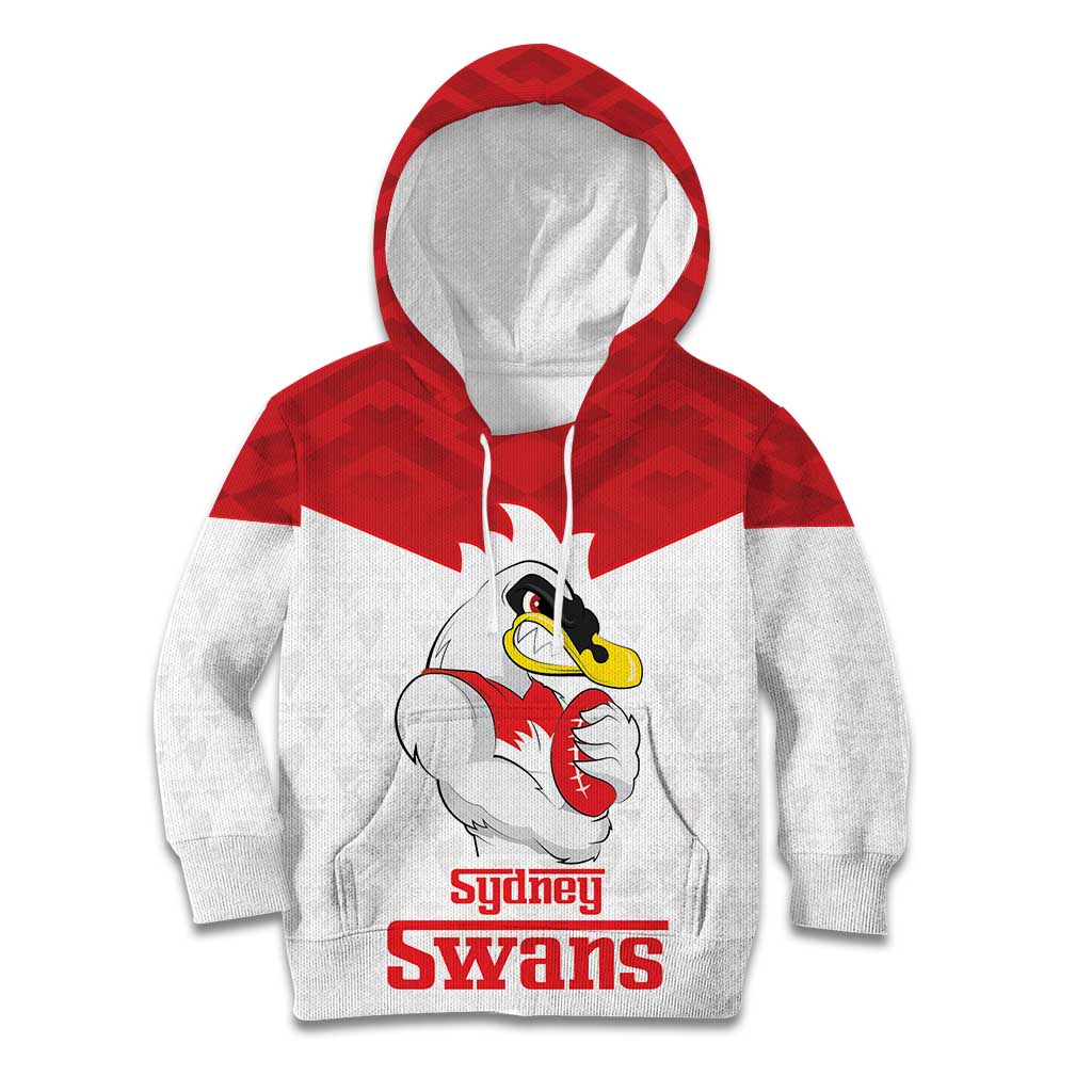 AFL Sydney Custom Kid Hoodie with Swans Mascot Simple Style