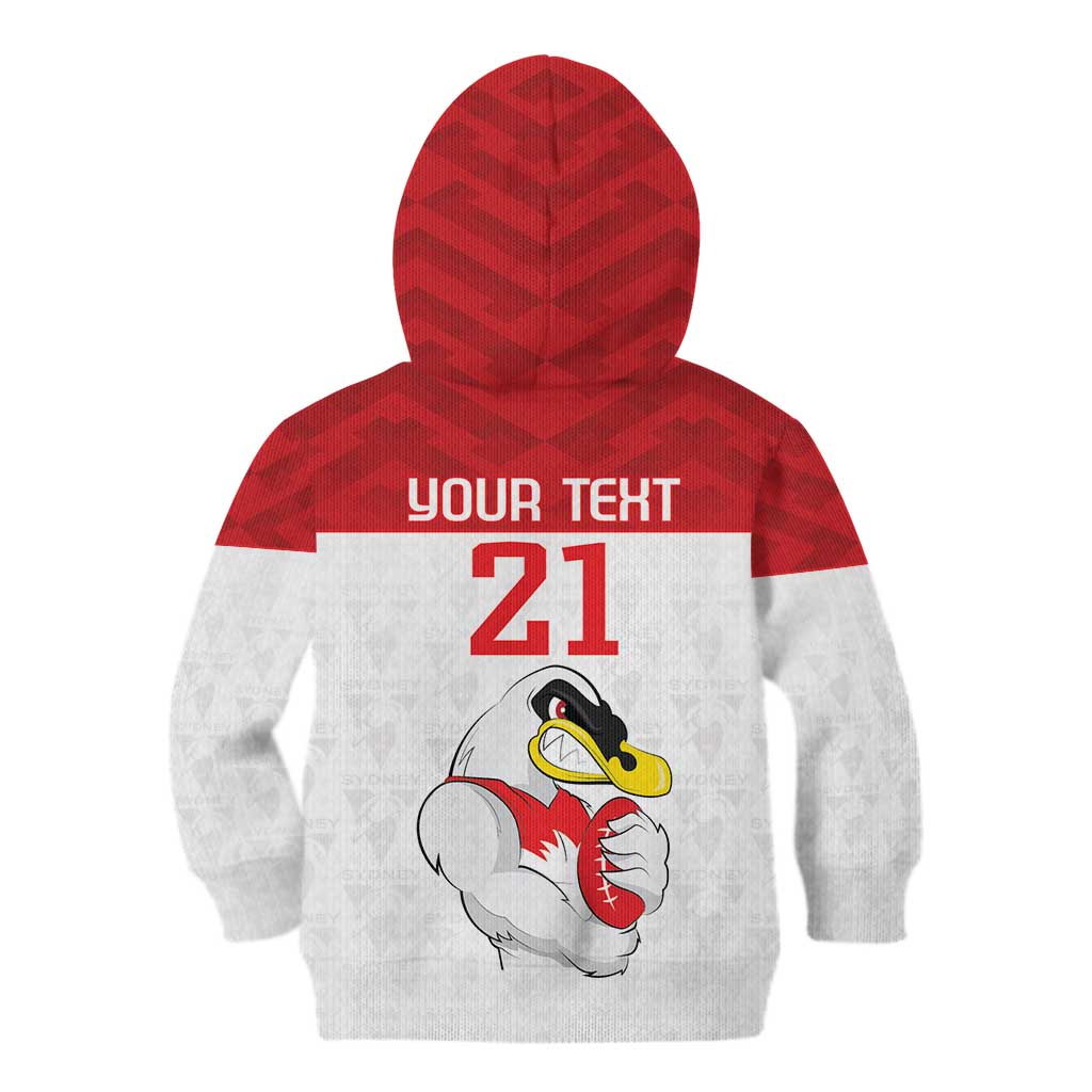 AFL Sydney Custom Kid Hoodie with Swans Mascot Simple Style